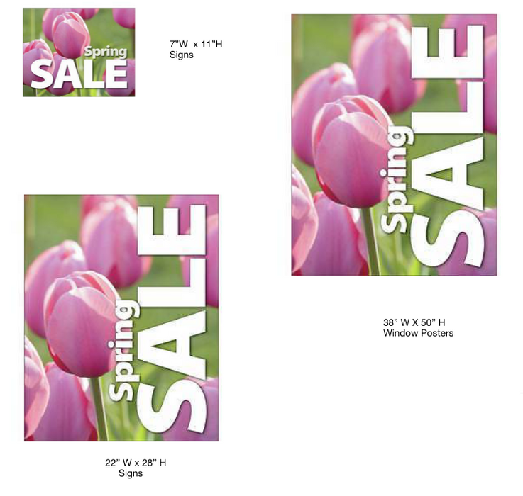 Spring Sale Event Sign Kit -12 pieces