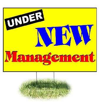 Under New Management Lawn-Yard Signs-24"W x 18"H