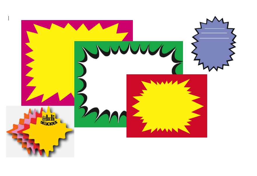 Shelf Signs Price Cards Starburst
