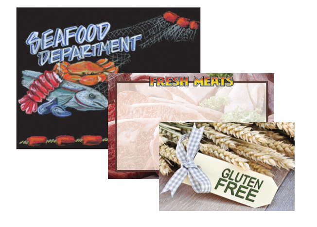 Shelf Signs Price Cards Meat, Deli, Bakery & Seafood