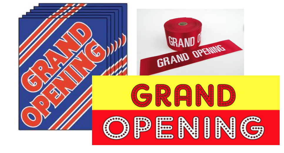 Sale Event Signs Grand Opening