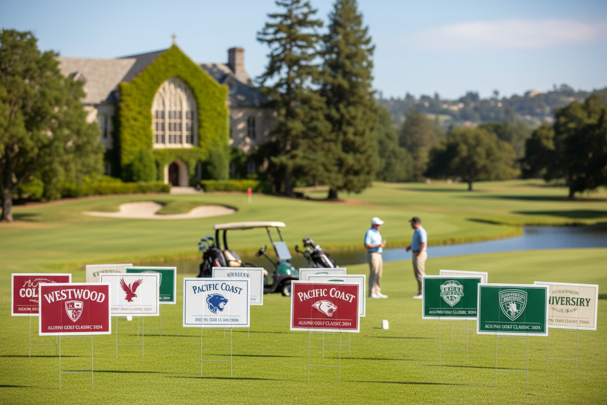 College Golf Outing Signs