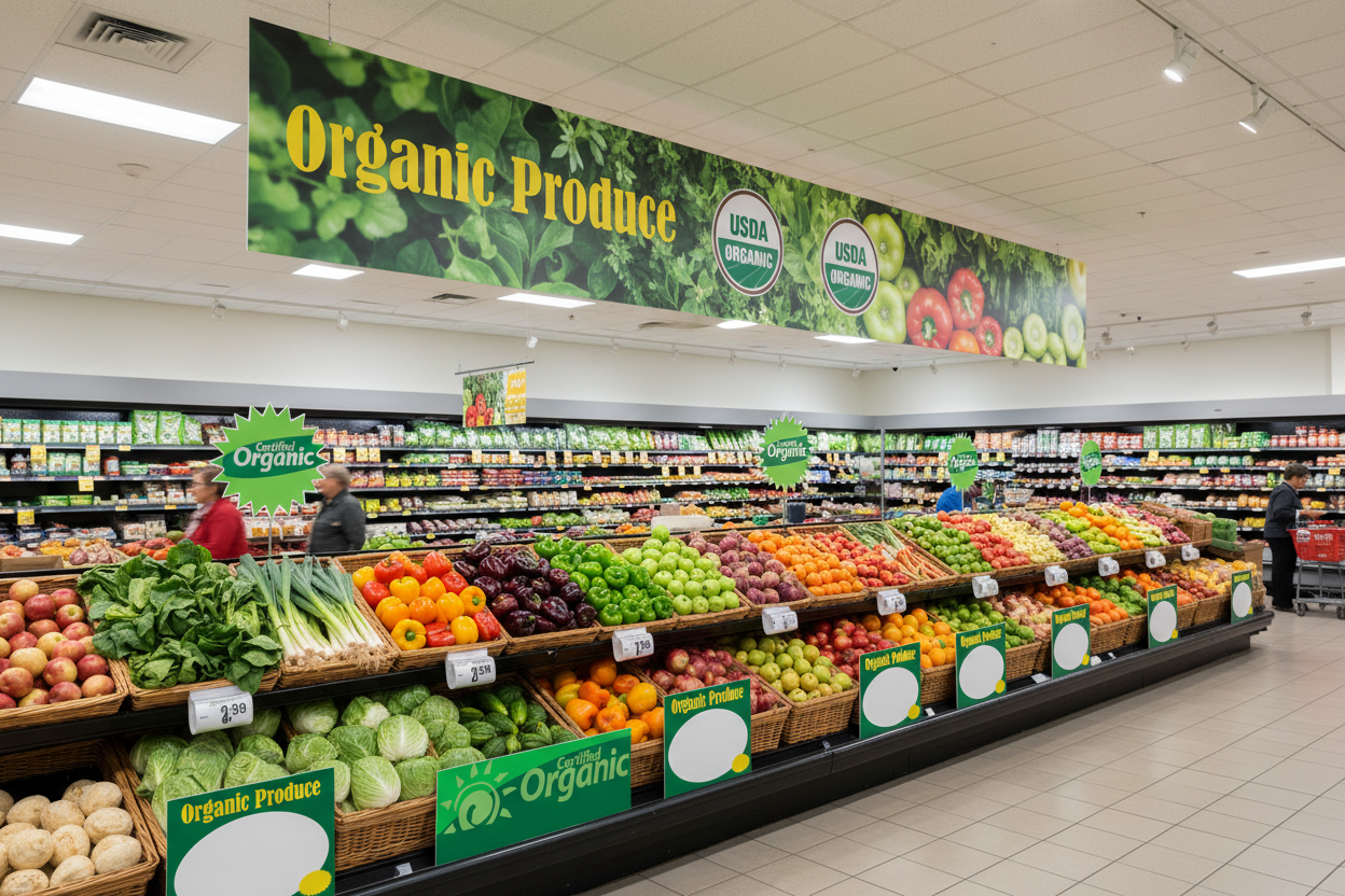 Produce Department Signs & Organic Signage