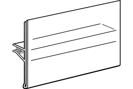 Covered Face Sign Holders for Glass Shelves- 25 pieces