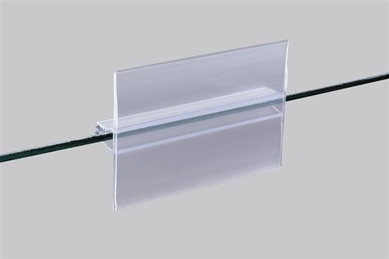 Covered Face Sign Holders for Glass Shelves- 25 pieces