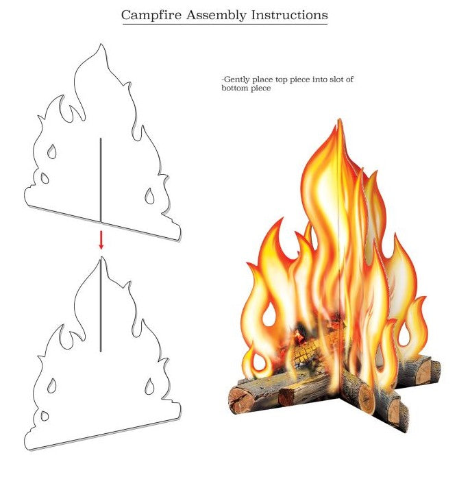 3-D Campfire Display Props- 6 pieces