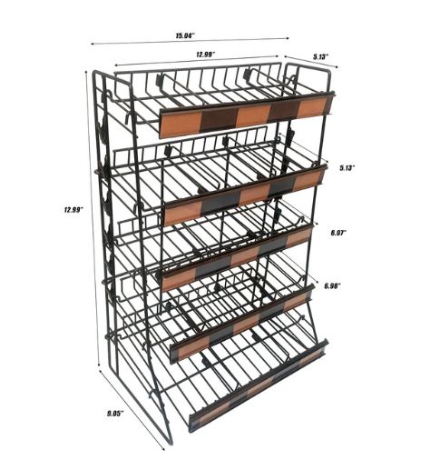 Countertop 5 Shelves Wire Snack Rack