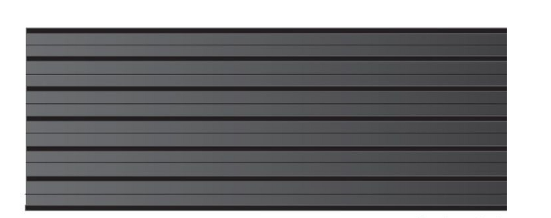 Black Plastic Supermarket Price Display Header 6 Track -Double Sided with Frame  - 48"L