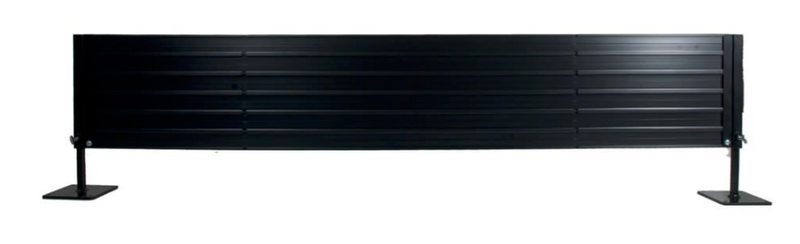 Black Plastic Supermarket Price Display Header 6 Track -Double Sided with Frame  - 48"L