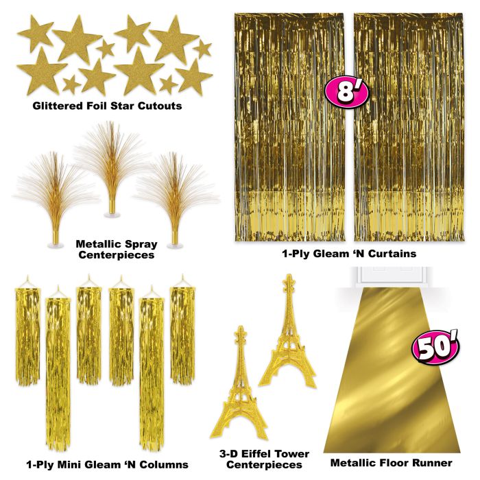 A Night in Paris Prom Theme Decor Kit- 42 pieces