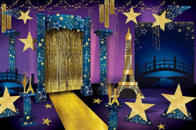 A Night in Paris Prom Theme Decor Kit- 42 pieces