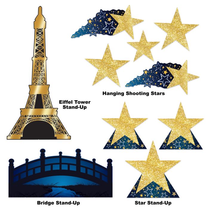 A Night in Paris Prom Theme Decor Kit- 42 pieces