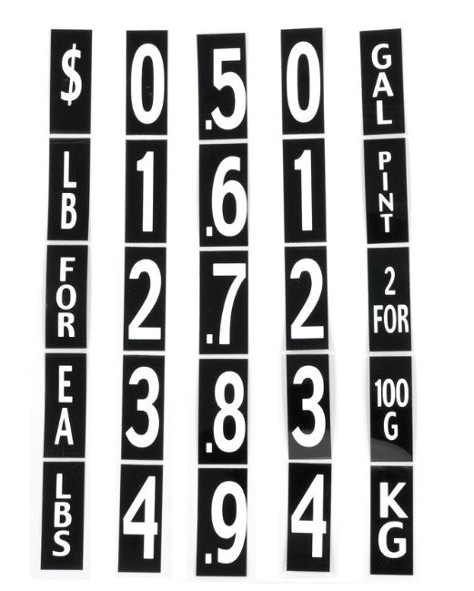 Accordion Pricing Strips Sign Sets-Price Sign Strips-100 sets of 5