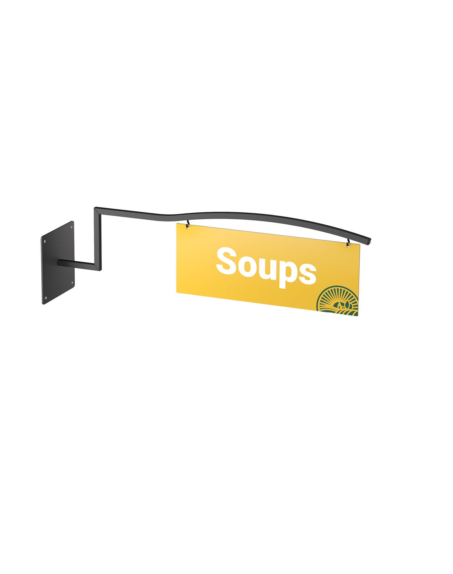 Aisle Markers Curved Arm Aisle Signs - 4 pieces — screengemsinc