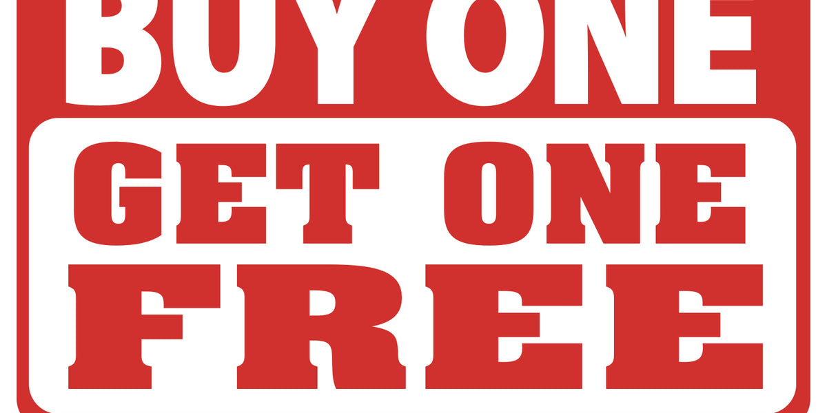 Buy One Get One Free Shelf Sign Price Cards-10 signs Buy One Get One Free Shelf Sign Price Cards-10 signs
