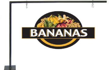Bananas Produce Hanging Sign Kit – 18 x 26.5 in | Sign + Holder