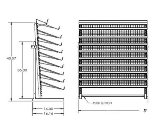 Black Wire Candy Merchandiser Display Rack-36"