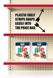 Red Price Channel Shelf Molding Strips- 48" x 1.25" -100 pieces - screengemsinc