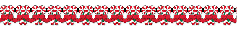 Candy Cane Display Garland Decorations – 4.5 in x 12 ft | 12-Pack