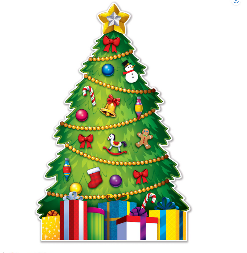 Christmas Tree Display Standee Props- 4 pieces