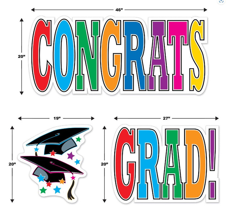 Congratulations Grad Lawn Yard Sign Set