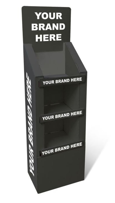 Custom Printed 3 Shelf Cardboard Display Bin-10 pieces