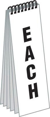 Spiral Numeral Pads for End Cap Signs- Message Style