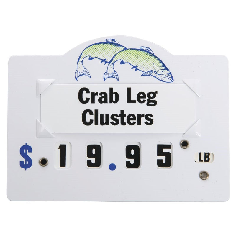 Custom Seafood Dial-Tag Product Name Inserts – 7/8 x 2 3/4 in | 100-Piece Set