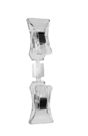 Double-Clip Swivel Sign Holders – 3.5 in | 25-Piece Pack