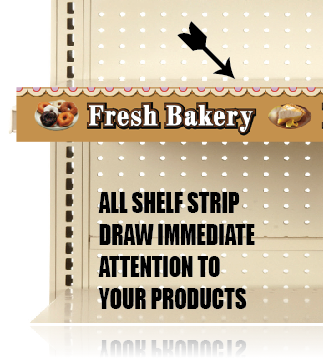 Bakery Shelf Channel Strips-12" W x 1.25" H -20 pieces