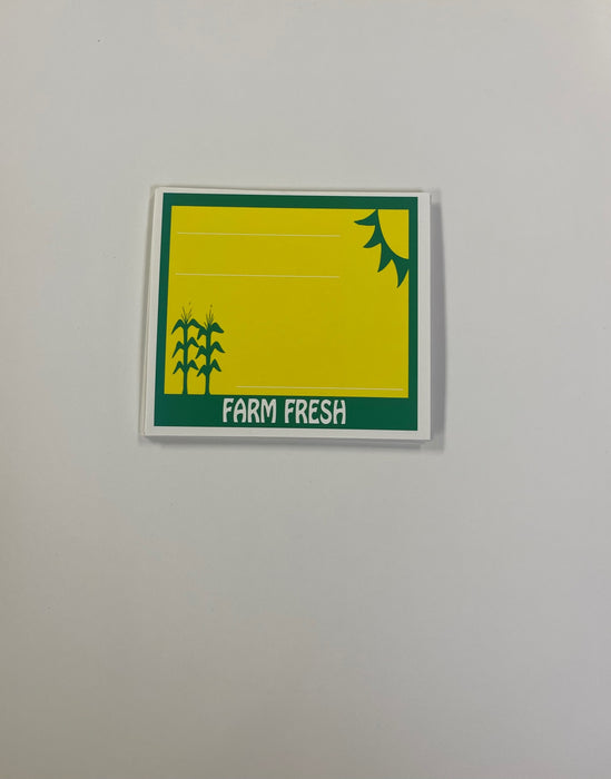 Farm Fresh Produce Mini Shelf Signs 3.5"W x 3"H -100 price signs