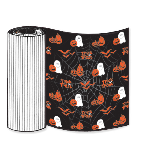Ghosts & Pumpkins Corrugated Base Pallet Wrap