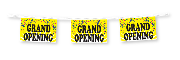 Grand Opening Confetti Pennants Strings – 10 Pieces