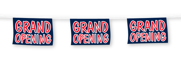 Grand Opening Pennant String - 10 Pieces