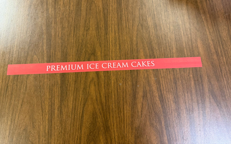 Premium Ice Cream Cakes Price Channel Molding Shelf Strips-24"W x 1.25"H -10 pieces