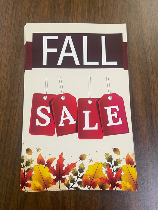 Fall Sale Shelf Signs Price Cards- 10 pieces