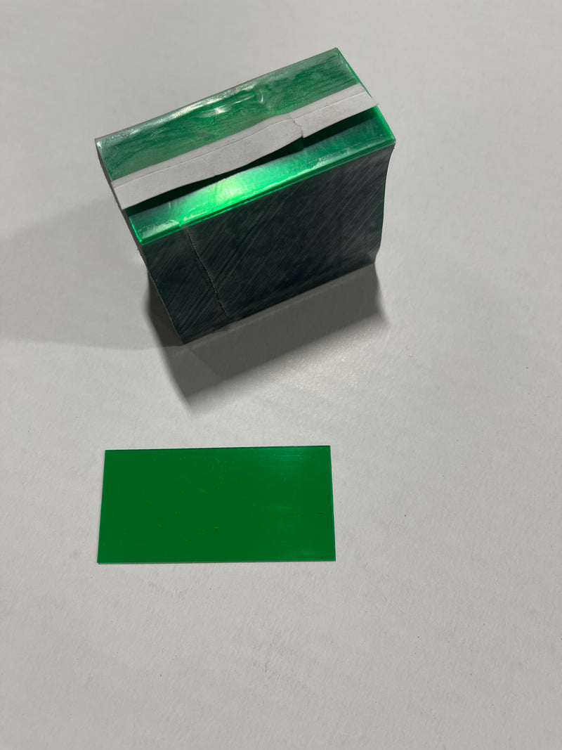Green Transparent PVC Chips-2.5"L