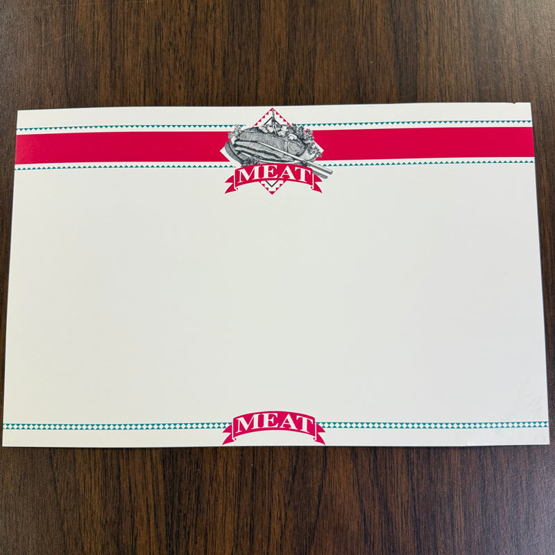 Meat Shelf Signs- 11" x 7"-100 signs