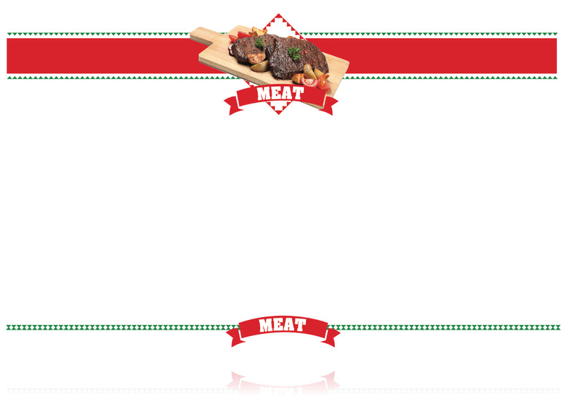 Meat Shelf Signs- 11" x 7"-100 signs - screengemsinc