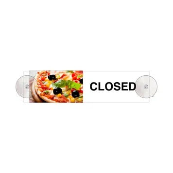 Pizza Open & Closed Sliding Door Sign