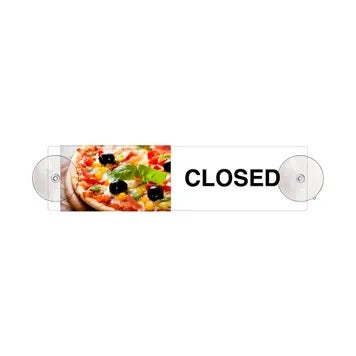 Open & Closed Sliding Door Sign-Pizza