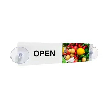 Produce Open & Closed Sliding Door Sign