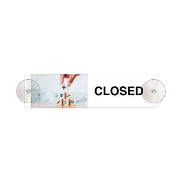 Healthcare Open & Closed Sliding Door Sign