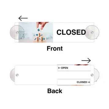 Healthcare Open & Closed Sliding Door Sign — screengemsinc