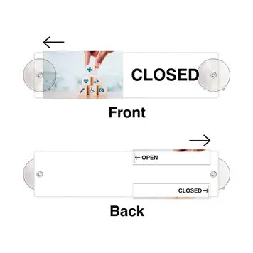 Open & Closed Sliding Door Sign-Healthcare