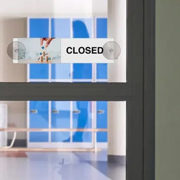 Healthcare Open & Closed Sliding Door Sign — screengemsinc