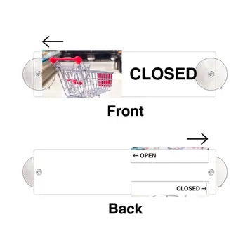 Open & Closed Sliding Door Sign-Shopping Cart