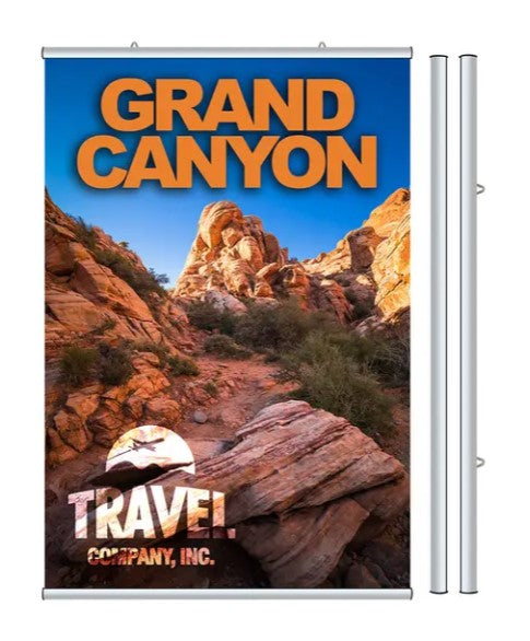 Poster or Banner Holder Snap Rails