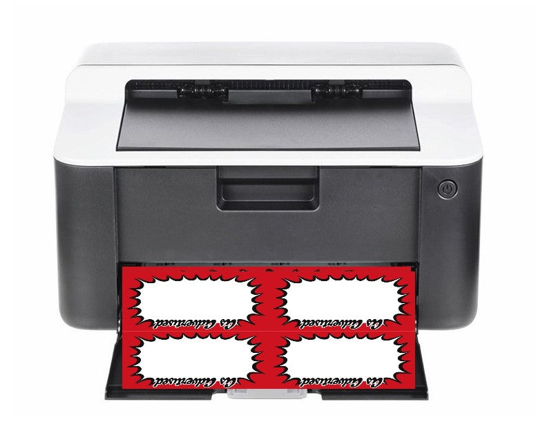 As Advertised Starburst Shelf Signs-4 UP Laser Compatible-400 signs