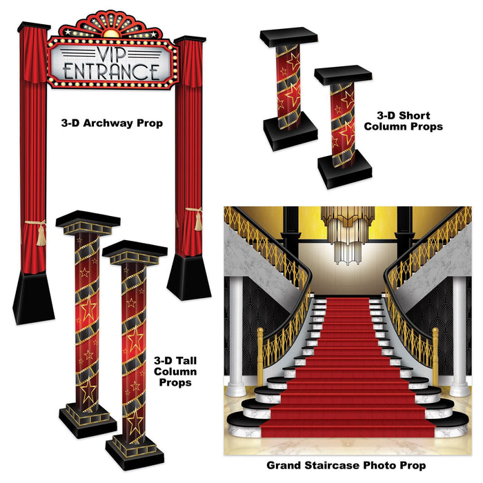 Prom Red Carpet Theme Decor Kit- 38 pieces